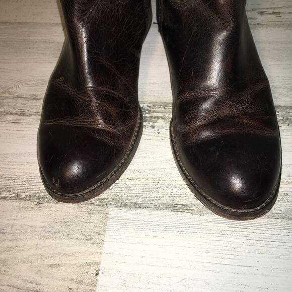 Spirit by Lucchese Bailey Riding Boot Womens 6 M Chocolate Brown Leather Tall - Picture 5 of 15